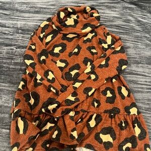 Brown leopard print baby doll top Size XL by perfect peach